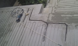 Монтаж греющего кабеля VC20