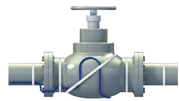 Крепление кабеля клапане