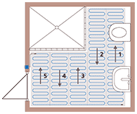 пример проектирования укладки одножильного нагревательного мата